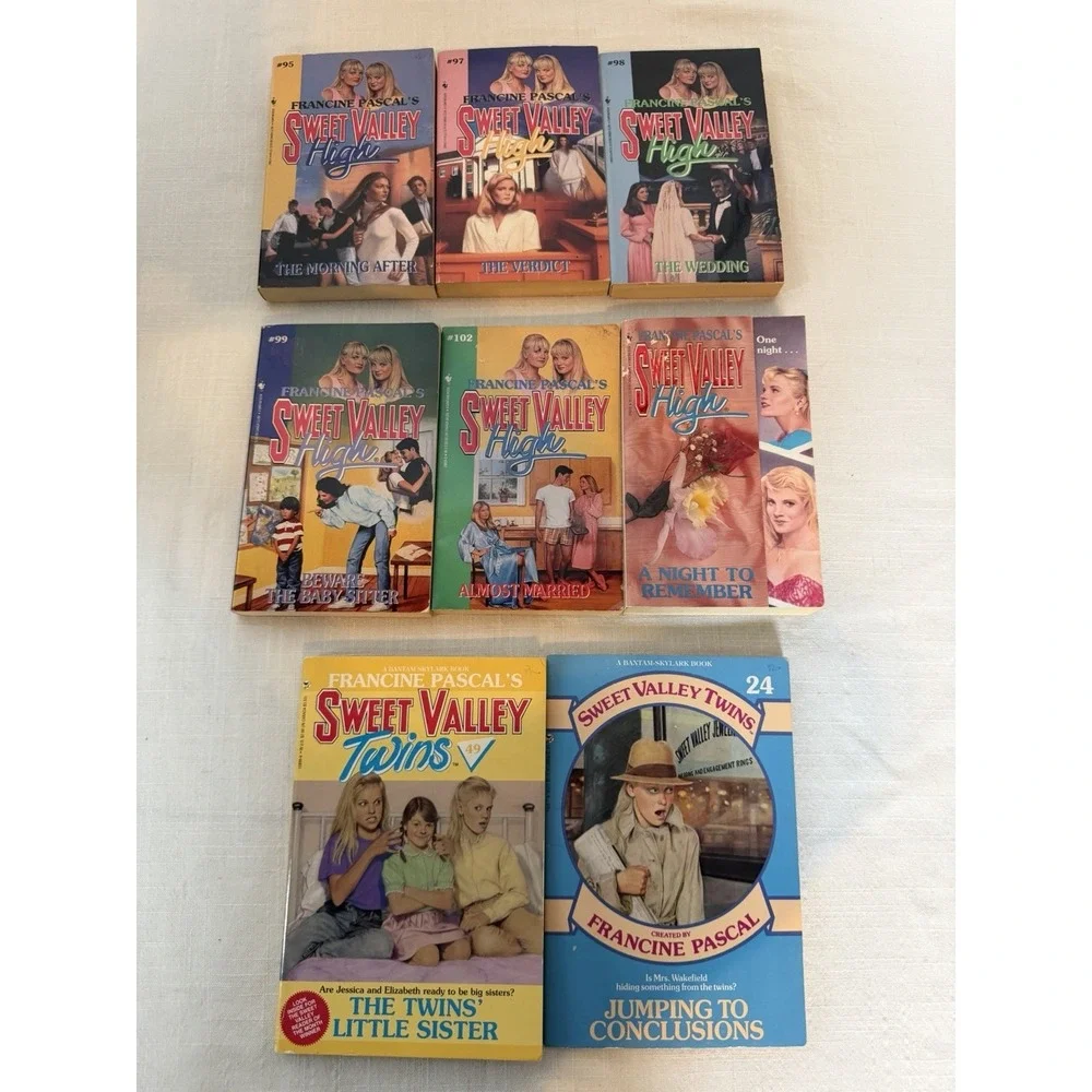 Francine Pascal Sweet Valley High & Twins Book Lot 8 Vintage Paperbacks YA